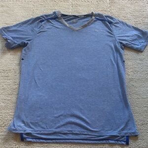 Nike Men's Blue V-Neck Short Sleeve Tee